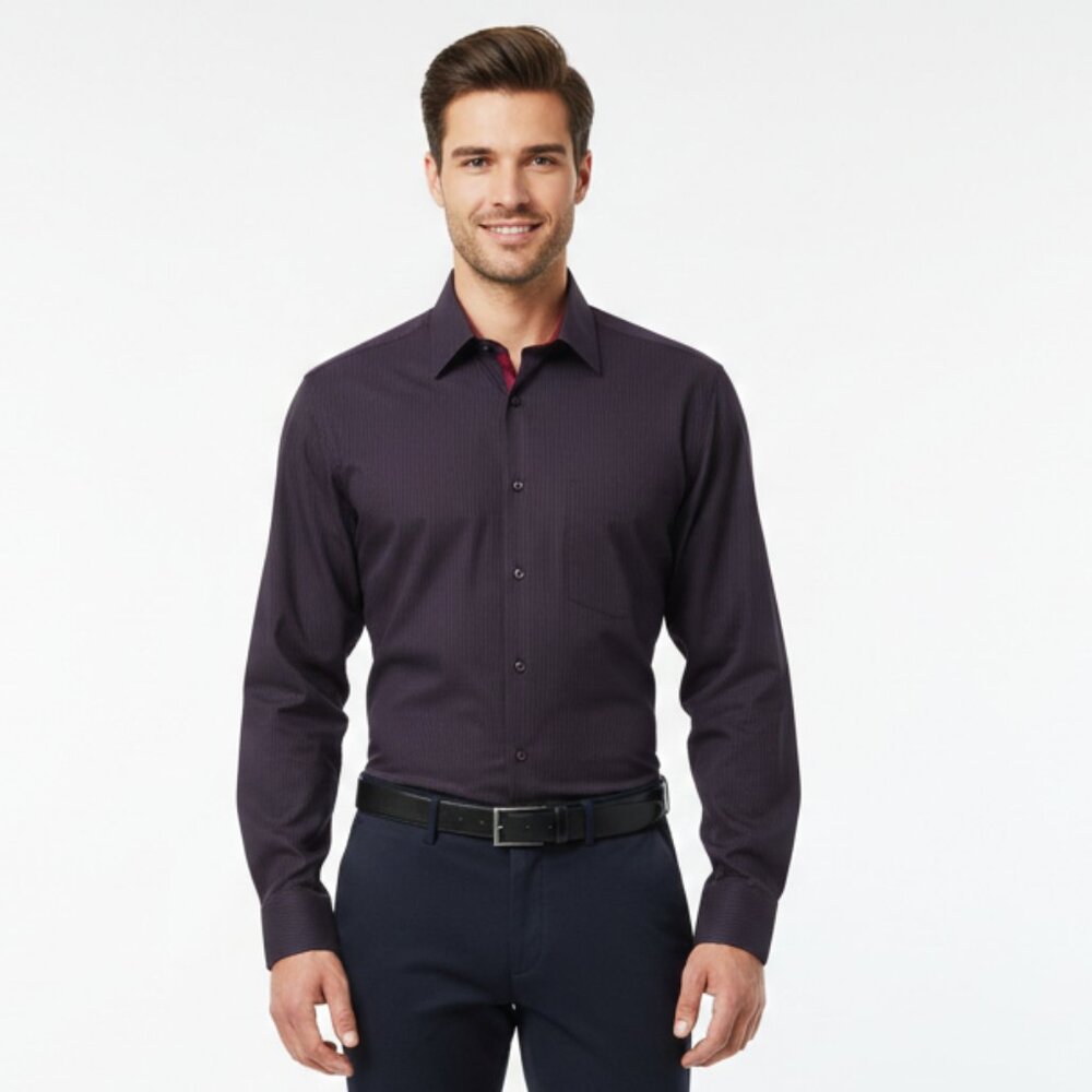 Emanuel Ungaro Men’s Stripe Long Sleeve Button‑Down Shirt Size XL